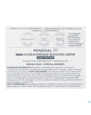 Vichy mineral 89 creme riche   50ml