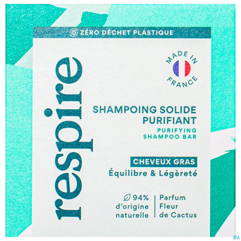 Respire shampoing solide cheveux gras    75g