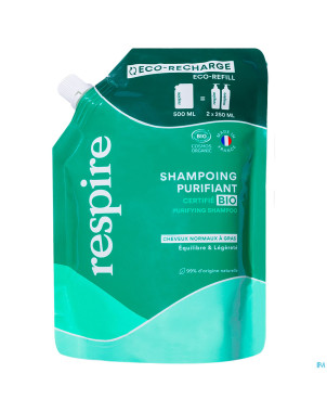 Respire shampoing purifiant    eco-recharge 500ml