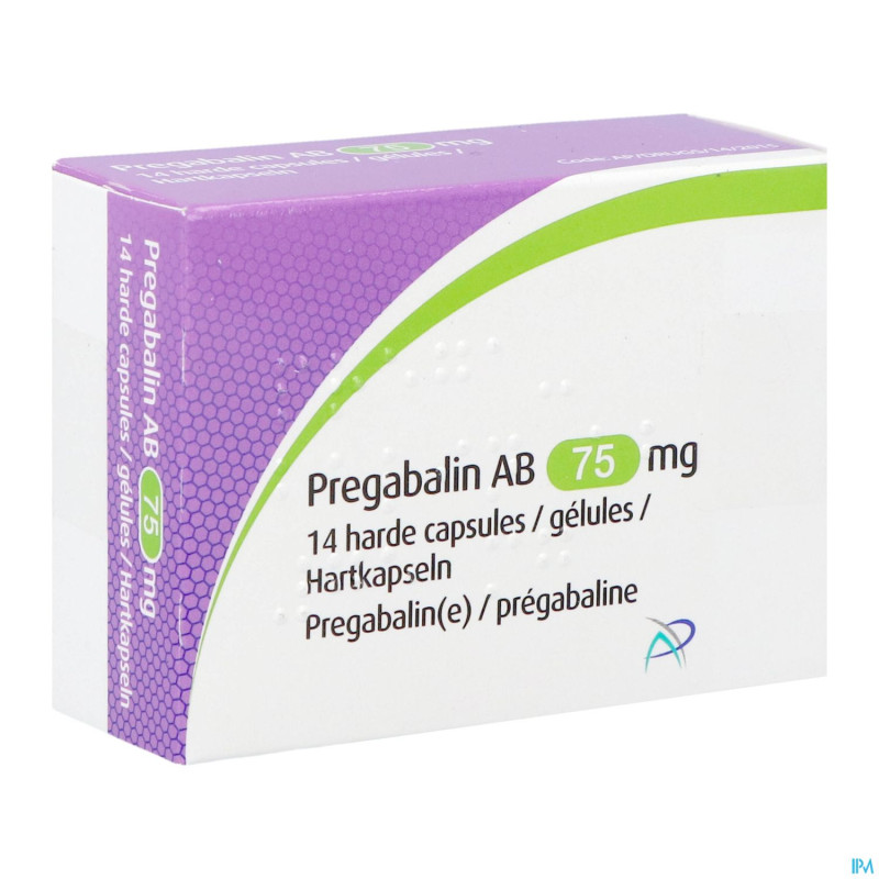 Pregabaline ab 75mg caps dur 14