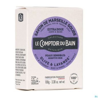 Le comptoir du bain savon marseille olive&lav.100g