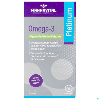 Mannavital omega 3 huile algues    v-caps 60