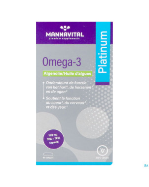 Mannavital omega 3 huile algues    v-caps 60