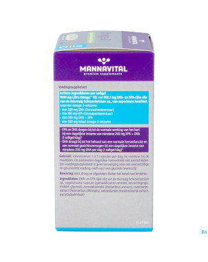 Mannavital omega 3 huile algues    v-caps 60