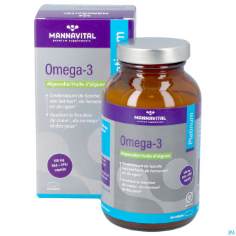 Mannavital omega 3 huile algues    v-caps 60