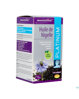 Mannavital huile nigelle softgels 120