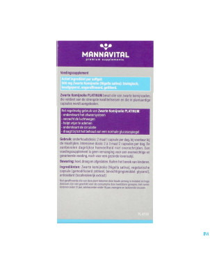 Mannavital huile nigelle softgels 120