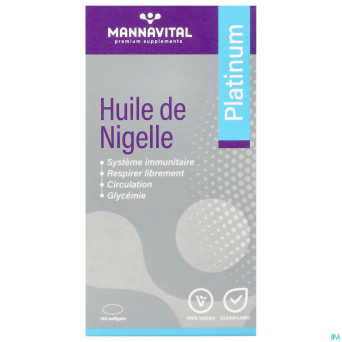 Mannavital huile nigelle softgels 120