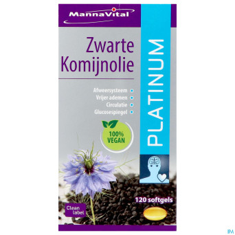 Mannavital huile nigelle softgels 120