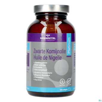 Mannavital huile nigelle softgels 120