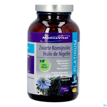 Mannavital huile nigelle softgels 120