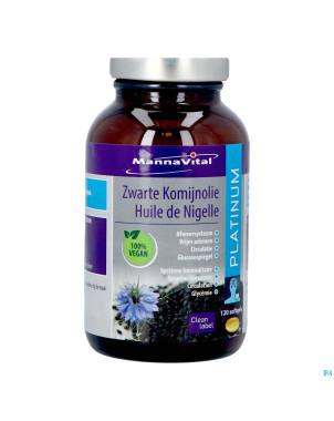 Mannavital huile nigelle softgels 120