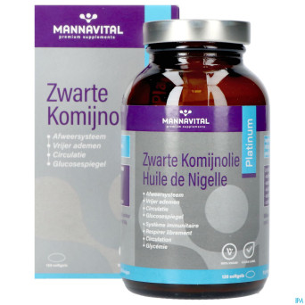 Mannavital huile nigelle softgels 120