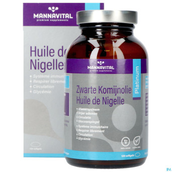 Mannavital huile nigelle softgels 120