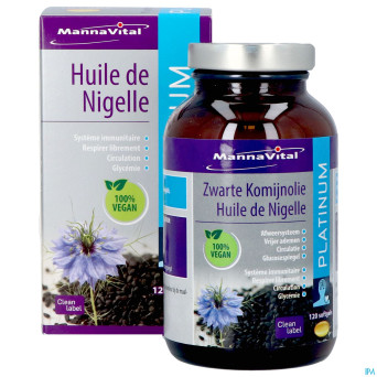 Mannavital huile nigelle softgels 120
