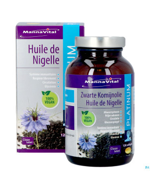 Mannavital huile nigelle softgels 120