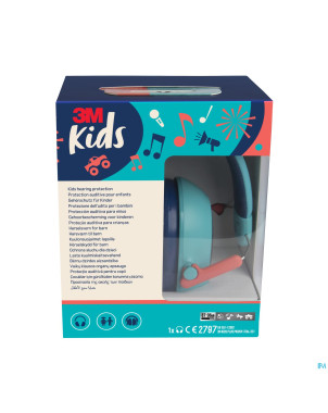 3m kids plus casque a/bruit enfants turquoise