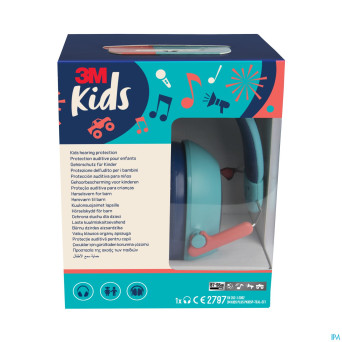 3m kids plus casque a/bruit enfants turquoise