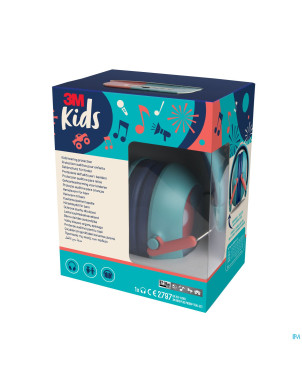 3m kids plus casque a/bruit enfants turquoise