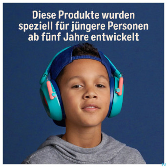 3m kids plus casque a/bruit enfants turquoise