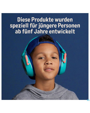 3m kids plus casque a/bruit enfants turquoise