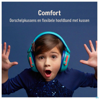 3m kids plus casque a/bruit enfants turquoise