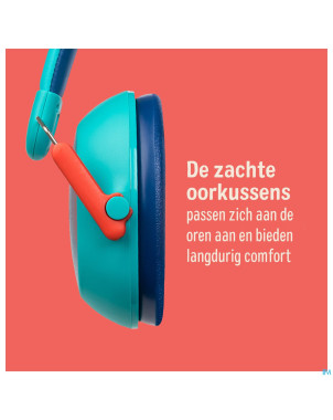 3m kids plus casque a/bruit enfants turquoise