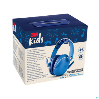 3m kids plus casque a/bruit enfants bleu