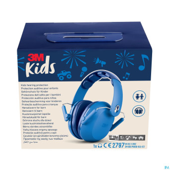 3m kids plus casque a/bruit enfants bleu