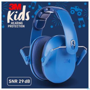 3m kids plus casque a/bruit enfants bleu