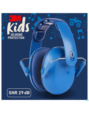 3m kids plus casque a/bruit enfants bleu