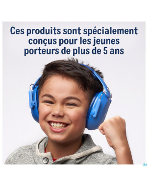 3m kids plus casque a/bruit enfants bleu