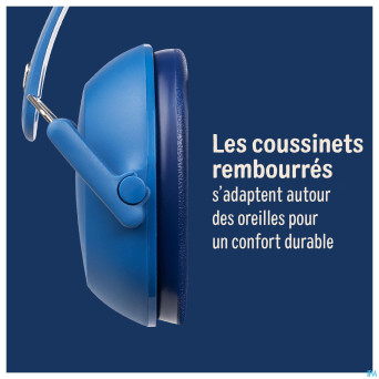 3m kids plus casque a/bruit enfants bleu