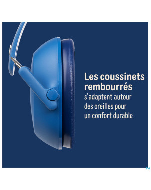 3m kids plus casque a/bruit enfants bleu