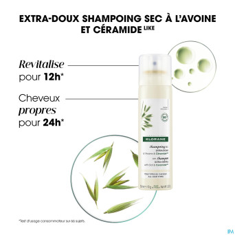 Klorane capil.sh sec lait avoine&cera.spray50ml nf
