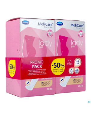 Molicare premium lady pad 0,5 drop  2x28 promopack