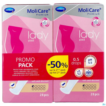Molicare premium lady pad 0,5 drop  2x28 promopack