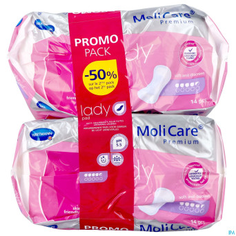 Molicare premium lady pad 4,5 drops 2x14 promopack
