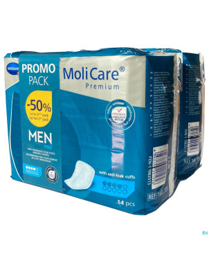 Molicare premium men pad 4 drops    2x14 promopack