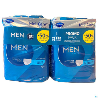 Molicare premium men pants 7 drops l 2x7 promopack