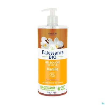 Natessance gel douche douceur vanille cosmebio  1l