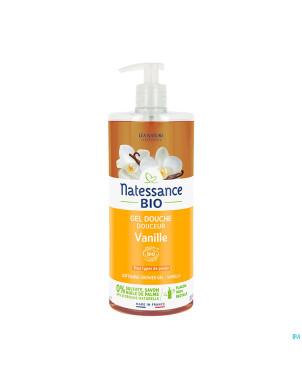 Natessance gel douche douceur vanille cosmebio  1l