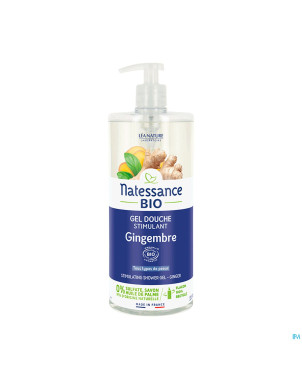 Natessance gel douche stimulant ging. cosmebio  1l