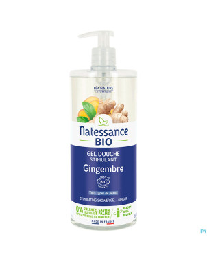 Natessance gel douche stimulant ging. cosmebio  1l