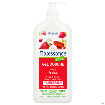 Natessance gel douche kids vanille-fraise    500ml