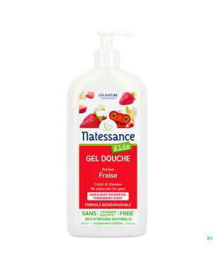 Natessance gel douche kids vanille-fraise    500ml