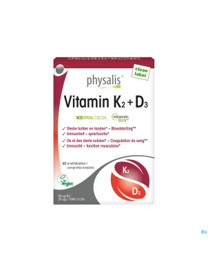 Physalis vitamin k2 + d3    comp 60