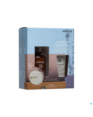 Apivita cleansing foam 200ml + milk 50ml + pad 2