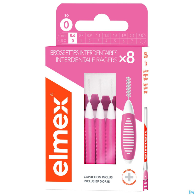 Elmex set brossettes interdentaires iso 0 0,6mm 8