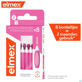 Elmex set brossettes interdentaires iso 0 0,6mm 8